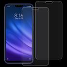 2 PCS 0.26mm 9H Surface Hardness 2.5D Full Screen Tempered Glass Film for Xiaomi Mi 8 Lite - 1