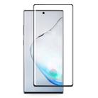 For Galaxy Note 10+  0.3mm 9H Surface Hardness 3D Curved Edge Glue Curved Full Screen Tempered Glass Film, Fingerprint Unlock Is Supported (Black) - 1