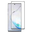 For Galaxy Note 10  Full Glue 3D Curved Edge Tempered Glass Film, Fingerprint Unlock Is Supported(Black) - 1