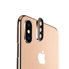 For iPhone X Titanium Alloy Metal Camera Lens Protector Tempered Glass Film(Gold) - 1