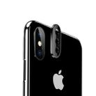 For iPhone X Titanium Alloy Metal Camera Lens Protector Tempered Glass FilmS(Black) - 1