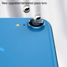 For iPhone XR 10pcs Titanium Alloy Metal Camera Lens Protector Tempered Glass Film(Black) - 5