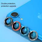 For iPhone XR 10pcs Titanium Alloy Metal Camera Lens Protector Tempered Glass Film(Black) - 6