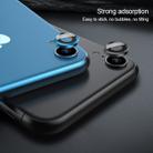 For iPhone XR 10pcs Titanium Alloy Metal Camera Lens Protector Tempered Glass Film(Black) - 7