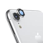 For iPhone XR 10pcs Titanium Alloy Metal Camera Lens Protector Tempered Glass Film(Silver) - 2