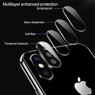 For iPhone XS Max 10pcs Titanium Alloy Metal Camera Lens Protector Tempered Glass Film(Black) - 9