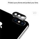 For iPhone XS Max 10pcs Titanium Alloy Metal Camera Lens Protector Tempered Glass Film(Silver) - 5