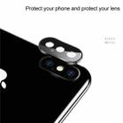 For iPhone XS Max Titanium Alloy Metal Camera Lens Protector Tempered Glass Film(Silver) - 7