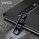 10 PCS Titanium Alloy Metal Camera Lens Protector Tempered Glass Film for Galaxy S10 / S10+(Blue) - 1