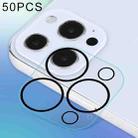 For iPhone 13 Pro 50pcs HD Anti-glare Rear Camera Lens Protector Tempered Glass Film - 1