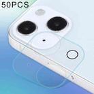 For iPhone 13 mini 50pcs HD Rear Camera Lens Protector Tempered Glass Film - 1