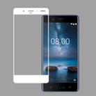 For Nokia 8 0.26mm 9H 3D Explosion-proof Full Screen Heat Bending Tempered Glass Screen Film(White) - 1