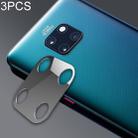 3 PCS 10D Full Coverage Mobile Phone Metal Rear Camera Lens Protection Ring Cover for Huawei Mate 20(Silver) - 1