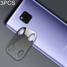 3 PCS 10D Full Coverage Mobile Phone Metal Rear Camera Lens Protection Ring Cover for Huawei Mate 20 X(Silver) - 1