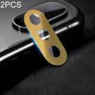 2 PCS 10D Full Coverage Mobile Phone Metal Rear Camera Lens Protection Cover for iPhone XS Max / XS / X (Gold) - 1