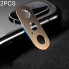 2 PCS 10D Full Coverage Mobile Phone Metal Rear Camera Lens Protection Cover for iPhone XS Max / XS / X (Rose Gold) - 1