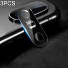 3 PCS 10D Full Coverage Mobile Phone Metal Rear Camera Lens Protection Cover for iPhone XS Max / XS / X (Black) - 1