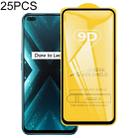 For OPPO Realme X3 25 PCS  9D Full Glue Full Screen Tempered Glass Film - 1