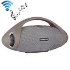 HOPESTAR H37 Waterproof Portable Stereo Wireless Bluetooth Speaker with Built-in Microphone, Support U Disk & MP3(Grey) - 1