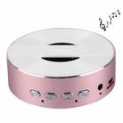 Portable Round Shaped Bluetooth Stereo Speaker, with Built-in MIC, Support Hands-free Calls & TF Card & AUX IN, Bluetooth Distance: 10m(Rose Gold) - 1