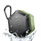 BT508 Portable Life Waterproof Bluetooth Stereo Speaker with Built-in MIC & Hook, Support Hands-free Calls & TF Card & FM, Bluetooth Distance: 10m(Army Green) - 1