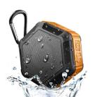 BT508 Portable Life Waterproof Bluetooth Stereo Speaker with Built-in MIC & Hook, Support Hands-free Calls & TF Card & FM, Bluetooth Distance: 10m(Orange) - 1