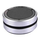 X1 Portable Round Shaped Bluetooth Stereo Speaker, with Built-in MIC, Support 360 Degree Spining Volume Control &Hands-free Calls & TF Card & AUX IN, Bluetooth Distance: 10m(Silver) - 2