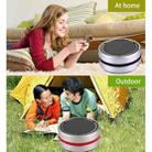 X1 Portable Round Shaped Bluetooth Stereo Speaker, with Built-in MIC, Support 360 Degree Spining Volume Control &Hands-free Calls & TF Card & AUX IN, Bluetooth Distance: 10m(Silver) - 3