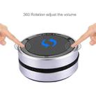 X1 Portable Round Shaped Bluetooth Stereo Speaker, with Built-in MIC, Support 360 Degree Spining Volume Control &Hands-free Calls & TF Card & AUX IN, Bluetooth Distance: 10m(Silver) - 8