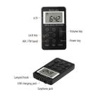 Portable AM / FM Two Bands Rechargeable Stereo Radio Mini Receiver with & LCD Screen & Earphone Jack & Lanyard (Black) - 5