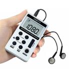 Portable AM / FM Two Bands Rechargeable Stereo Radio Mini Receiver with & LCD Screen & Earphone Jack & Lanyard (White) - 3