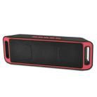 SC208 Multifunctional Card Music Playback Bluetooth Speaker, Support Handfree Call & TF Card & U-disk & AUX Audio & FM Function(Red) - 1