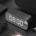 AEC BT501 Bluetooth 5.0 Mini Speaker with LED & Alarm Clock & Clock & Mirror, Support 32G TF Card(Black) - 1