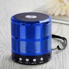 WS-887 Bluetooth Speaker with Lanyard, Support Hands-free Call & FM & U Disk & TF Card & AUX(Blue) - 1