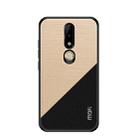 MOFI Shockproof TPU + PC + Cloth Pasted Case for Nokia X6 (Gold) - 1