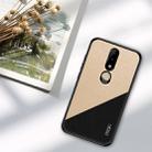 MOFI Shockproof TPU + PC + Cloth Pasted Case for Nokia X6 (Gold) - 2
