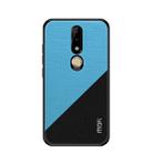 MOFI Shockproof TPU + PC + Cloth Pasted Case for Nokia X6 (Blue) - 1