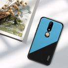 MOFI Shockproof TPU + PC + Cloth Pasted Case for Nokia X6 (Blue) - 2