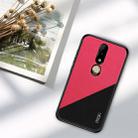 MOFI Shockproof TPU + PC + Cloth Pasted Case for Nokia X6 (Red) - 2