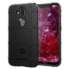 Shockproof Protector Cover Full Coverage Silicone Case for Nokia 8.1 / X7(Black) - 1