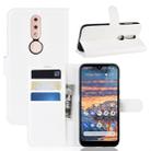 Litchi Texture Horizontal Flip Leather Case for Nokia 4.2, with Wallet & Holder & Card Slots (White) - 1
