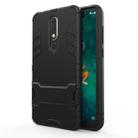 Shockproof PC + TPU Case for Nokia X5, with Holder(Black) - 1