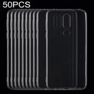 50 PCS 0.75mm Ultrathin Transparent TPU Soft Protective Case for Nokia 7.1 - 1