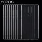 50 PCS 0.75mm Ultrathin Transparent TPU Soft Protective Case for Nokia 3.1 Plus - 1