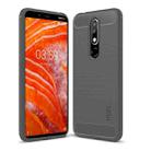 MOFI Brushed Texture Carbon Fiber TPU Case for Nokia 3.1 Plus (Grey) - 1