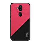 MOFI Shockproof TPU + PC + Cloth Pasted Case for NOKIA X7 / 7.1 Plus(Rose Red) - 1