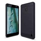 MOFI Brushed Texture Carbon Fiber Soft TPU Case for Nokia 2 (Blue) - 1
