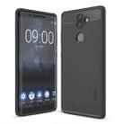 MOFI Brushed Texture Carbon Fiber Soft TPU Case for Nokia 8 Sirocco (Grey) - 1