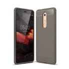 Brushed Texture Carbon Fiber Shockproof TPU Case for Nokia 5.1 (Grey) - 1