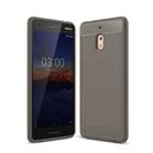 Brushed Texture Carbon Fiber Shockproof TPU Case for Nokia 2.1 (Grey) - 1